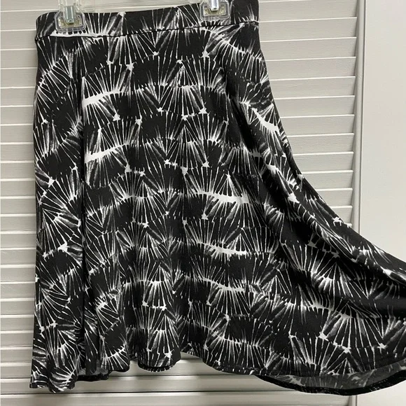 Cynthia Rowley Skirt Small Black/White Tye Dye Look - Picture 3 of 5
